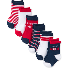 The Children's Place 1-3M Underwear The Children's Place Baby Boys Varsity Midi Socks 6-Pack 12-18 Multi Clr Cotton/Nylon/Spandex