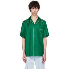 Dolce & Gabbana Green Tops Dolce & Gabbana Green DG Embroidery Shirt V0340 FR