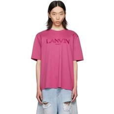 Lanvin Pink Classic Paris' Embroidered T-Shirt FUCHSIA