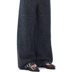 Dame Højhælede sko Ganni Denim Feminine Buckle Ballerinas Shoes in Dark Navy Responsible Cotton Women's