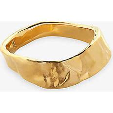 Monica Vinader Yellow Rings Monica Vinader Womens Yellow Gold Capri Stacking 18ct Gold-plated Vermeil Sterling-silver Ring YELLOW GOLD