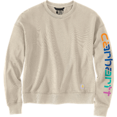 Sweaters Carhartt Graphic Crew-Neck Long-Sleeve Sweatshirt for Ladies Oat Milk