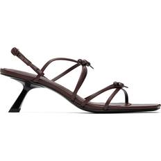 Chrome - Femme Chaussons et Sandales Studio Amelia Burgundy Ballet Heeled Sandals BUR IT