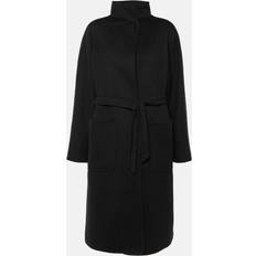Svarta Kappor & Rockar Max Mara Lilia belted cashmere wrap coat black