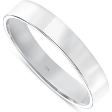 Macy's Men Jewelry Macy's Frederick Goldman Flat Profile Comfort Fit Wedding Band in 14k Gold White Gold