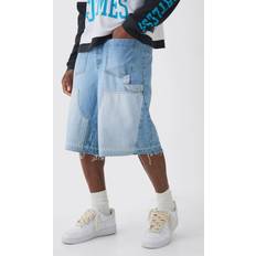 Vaatteet boohooMAN Multi Pocket Denim Jorts - Light Blue