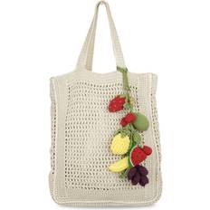 Natural Handbags The Sak Lanie Market Bag Hand Crochet Natural Fruit