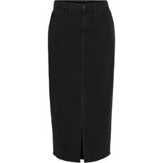 Vila Vijaf Midi Denim Skirt-noos - Black