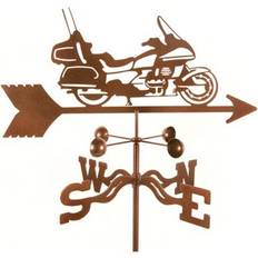 Touring Motorcycle Weathervane with Garden Mount
