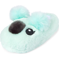 Slippers The Children's Place Girls Glitter Koala Faux Fur Slippers YOUTH 1-2 Crystalmnt