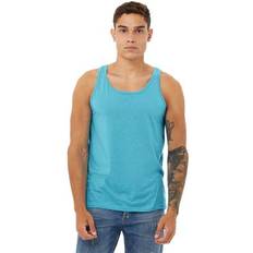 Unisex Tank Tops Bella+Canvas Bella Canvas 3480 Jersey Tank Top in Aqua Triblend Ringspun Cotton BC3480, B3480