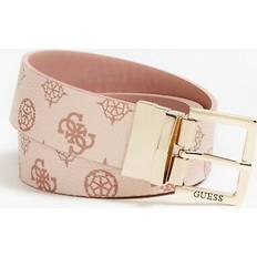 Pink - Unisex Belts Guess bw7548vin35 in pink hansley peony logo printed womens belt