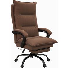 Vinsetto Ergonomisk Massagefunktion Brun Mikrofiber Kontorsstol