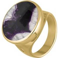 Jewellery C. W. Sellors 9ct Gold Blue John Hallmark Round Ring Gold