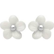 Earrings on sale C. W. Sellors Sterling Silver White Agate Tuberose 8mm Pansy Stud Earrings Silver