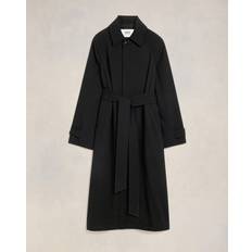 Unisex - Wool Coats Ami Paris Mantel Met Ceintuur - Zwart