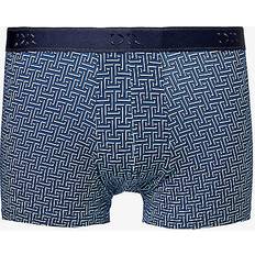 Mens Vy Geometric Mid-rise Stretch-cotton Boxer Briefs NAVY