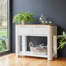 Oak Furnitureland Console Tables Oak Furnitureland Natural & Painted Hove Console Table