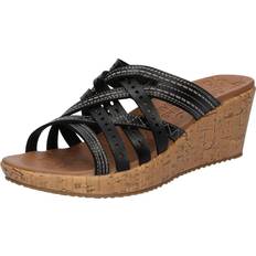 Skechers Heeled Sandals Skechers Hot Spring Womens Sandals - Black