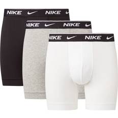 NIKE Herre Underbukser NIKE 6P Everyday Essentials Cotton Stretch Boxer Svart/Grå bomull Herre