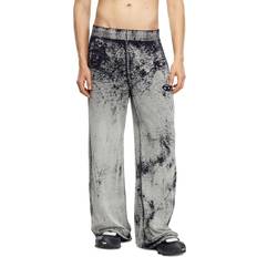 Diesel Trousers Diesel Pantaloni tuta in jersey vanisé dévoré Pantaloni Uomo Multicolor