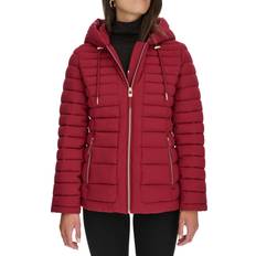 Tommy Hilfiger Women Jackets Tommy Hilfiger Women's Hooded Packable Puffer Coat - Rouge