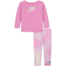 Children's Clothing Nike Dri-FIT Baby 12-24M Long Sleeve T-Shirt and Leggings Set in Pink, 18M 16M170-ACG 18M