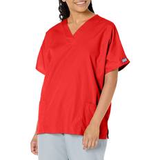 V Neck Scrubs Shirt - Red