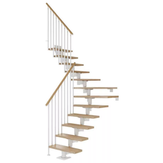 Træ Svingstrapper Dolle Cork Kvartsving Hvid-Classic III 240-292 cm