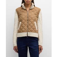 Wool Jackets Veronica Beard Patra Mixed-Media Jacket RUSSET/IVORY X-Small