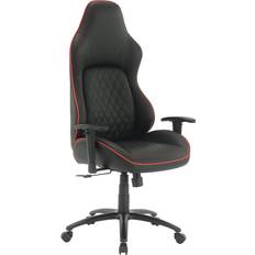 Gaming Chairs Office Star High Ergonomic Bonded Leather Computer Gaming Chair, Black/Red