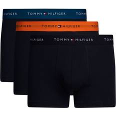 Tommy Hilfiger Orange Clothing Tommy Hilfiger 3-Pack Signature Cotton Boxer Trunks - Navy/Turquoise/Orange