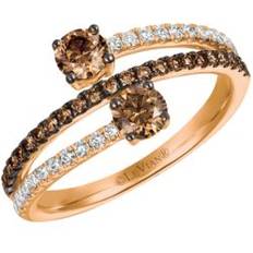 Brown Rings Le Vian 3/5 ct. t.w. Chocolate Diamonds and 1/5 ct. t.w. Vanilla Diamonds Ring 14k Strawberry Gold, Gold