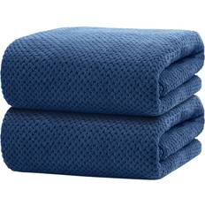 HOMEXCEL Bath Set Pack of 2 30 x 60 Inches Towel Blue
