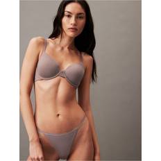 Calvin Klein Cotton Swimwear Calvin Klein Women's Ideal Cotton String Bikini Grey