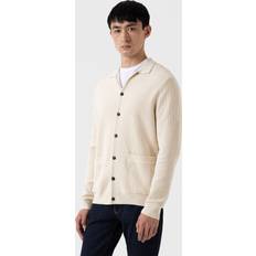 Homme - Naturel Cardigans Sunspel Men's Knitted Jacket in Ecru