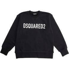 Børnetøj DSquared2 Kid Sweatshirt Black Cotton, Elastane