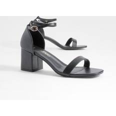 Black Heels & Pumps boohoo Womens Low Block Barely There Heels - Black