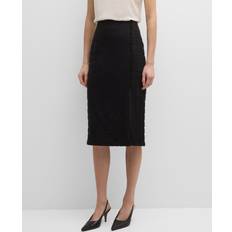 Pliegues Faldas St John Textured Tweed Skirt