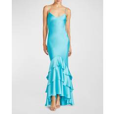 Monique Lhuillier Lenora Satin Midi Dress -