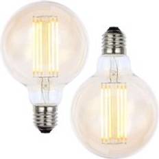Litecraft Light Bulb E27 Edison Screw Filament 6W LED Tint 2 Pack