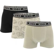 Nicce Mens Wesson Pack Boxer Shorts in Khaki Cotton