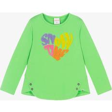 Boboli Girls Green Cotton Slogan Top