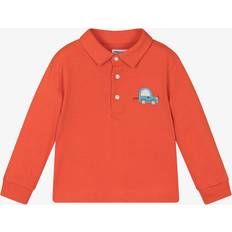 Orange Polo Shirts Mayoral Boys Orange Cotton Polo Shirt