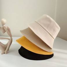 Hats Anvazise Sold by: Luckymimi, Sun Hat Wide Brim UV Protection Polyester Cotton Women Fisherman Hat for Hunting Yellow