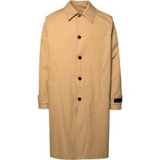 Versace Coats Versace 'Barocco' Beige Cotton And Silk Trench Coat