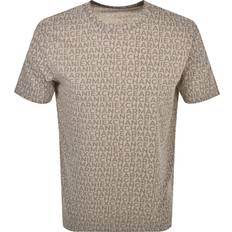 Armani Exchange Clothing Armani Exchange Crew Neck Logo T Shirt Beige