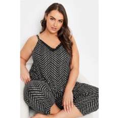 Black Pyjamas Yours Spot Print Pyjama Set Black 30-32