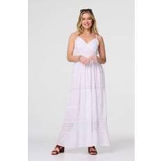 Cotton - Women Dresses Izabel London Broderie Anglaise Cami Maxi Dress White
