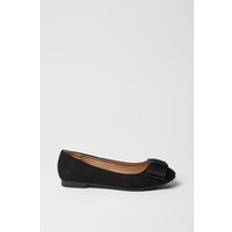 Dorothy Perkins Pila Bow Ballet Flats Natural Black